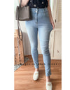 (神奇彈性褲) 全彈性淺色高腰牛仔褲, Jeans/ PT8417