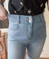 (神奇彈性褲) 全彈性淺色高腰牛仔褲, Jeans/ PT8417