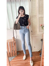 (神奇彈性褲) 全彈性淺色高腰牛仔褲, Jeans/ PT8417