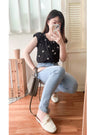 (神奇彈性褲) 全彈性淺色高腰牛仔褲, Jeans/ PT8417