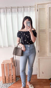 (神奇彈性褲) 全彈性淺色高腰牛仔褲, Jeans/ PT8417