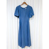 (後綁帶秒變高腰) Denim 牛仔色束高腰腰下車褶連身裙, Dress/ DS9634