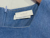 (後綁帶秒變高腰) Denim 牛仔色束高腰腰下車褶連身裙, Dress/ DS9634