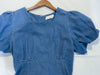 (後綁帶秒變高腰) Denim 牛仔色束高腰腰下車褶連身裙, Dress/ DS9634