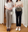 (全條彈性! 不貼修腳)Basic Comfy, Pants 彈性後橡筋小寬鬆修腳西褲/ PT8433 (部分碼數/色現貨)