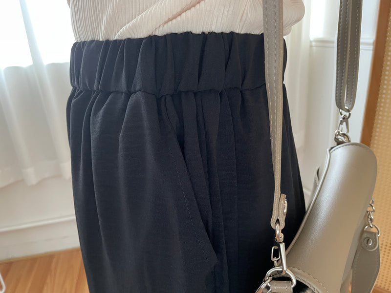 Wide Leg, Pants 輕身舒適半正式感寬腳裙褲/ SK8836(black sold out)