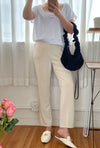 (全條彈性! 不貼修腳)Basic Comfy, Pants 彈性後橡筋小寬鬆修腳西褲/ PT8433 (部分碼數/色現貨)