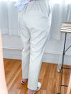 (全條彈性! 不貼修腳)Basic Comfy, Pants 彈性後橡筋小寬鬆修腳西褲/ PT8433 (部分碼數/色現貨)