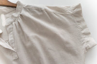 [ BEST ✈️少量現貨 售完即止] Stripe Shirt 幾何無領恤衫暗直紋口袋綁帶長裙, Dress/ DS9296