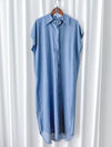 Chambray Shirt Dress 日常無肩線牛仔恤衫連身裙/ DS9973