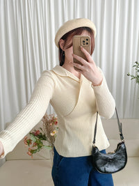 Wrap Cross Top 知性百搭疊領口交叉上衣/ TP9099 (Teal sold out)