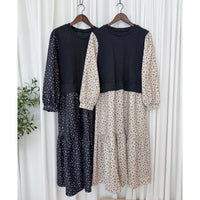 【現貨限量回歸 】Daisy Dress 拼針織背心Daisy印花傘連身裙/ DS9765