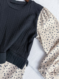 【現貨限量回歸 】Daisy Dress 拼針織背心Daisy印花傘連身裙/ DS9765