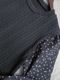 【現貨限量回歸 】Daisy Dress 拼針織背心Daisy印花傘連身裙/ DS9765