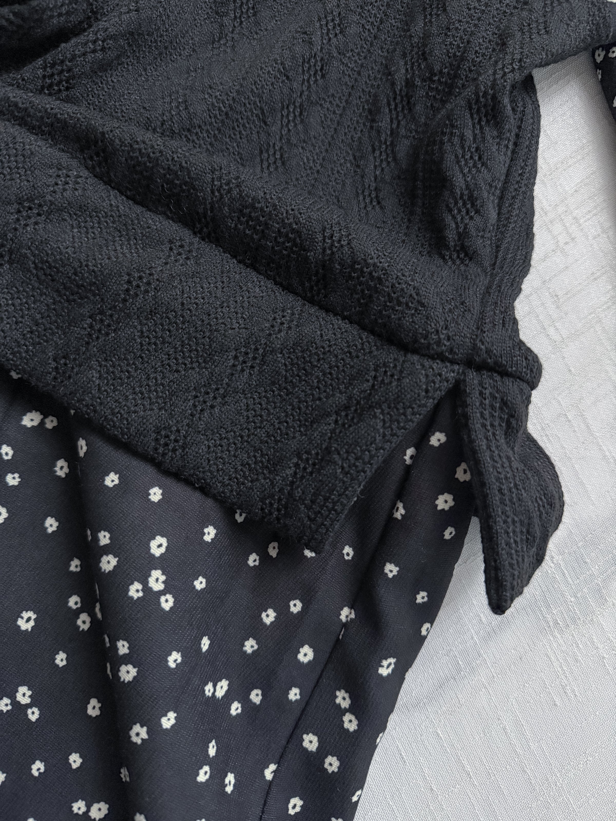 【現貨限量回歸 】Daisy Dress 拼針織背心Daisy印花傘連身裙/ DS9765