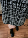 Tweed Dress 混閃十字線合身後橡筋膝上連身裙/ DS9788 (black sold out)