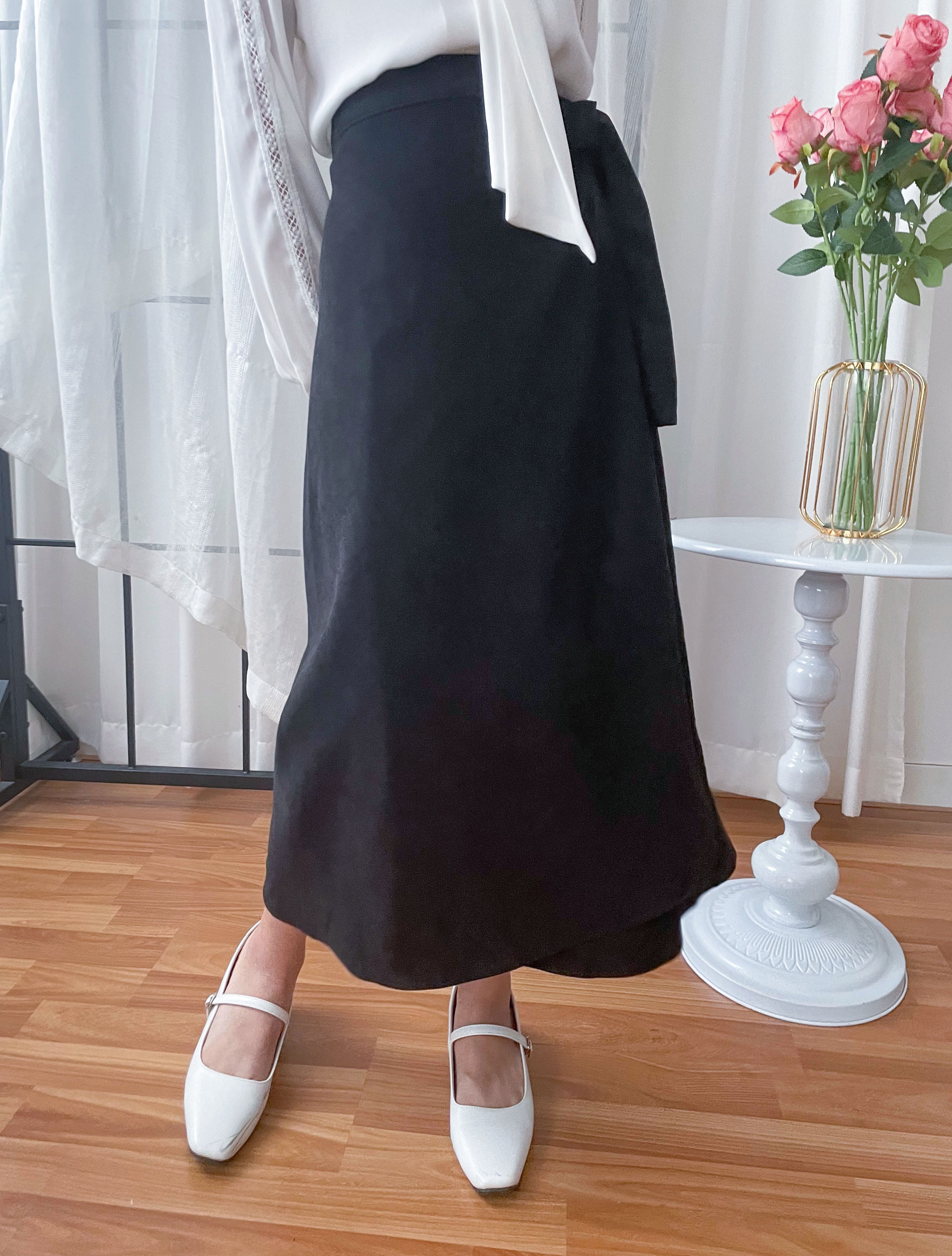 Slim Waist 包裹式穿著微A形顯瘦半身裙, Dress/ SK8748