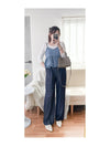 Denim Set 可調肩帶牛仔吊帶背心兩件套/ TP9126