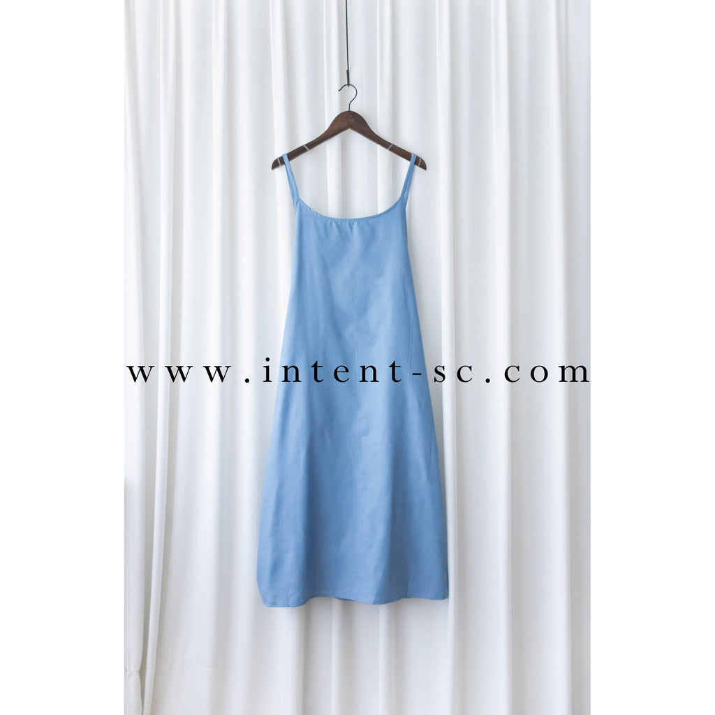Denim Alice 背部設計吊帶口袋牛仔裙, Dress/ DS9304