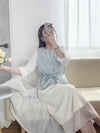 Layers Skirt 全橡筋腰織紋布雙層闊直裙/ SK8875