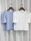 （Special Fabric！) Snow Dot, Blouse 雪花點點布清新減齡上衣/ TP9045