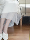 Layers Skirt 全橡筋腰織紋布雙層闊直裙/ SK8875