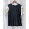 Patterned Sleeve Tee 波浪紋傘手袖彈性上衣/ TP9047