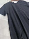 （ V Pleated Dress 裙身顯瘦車褶設計日常連身裙/ DS9631 （black sold out)
