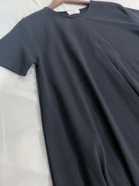 （ V Pleated Dress 裙身顯瘦車褶設計日常連身裙/ DS9631 （black sold out)