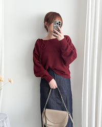 Ribbon Knit 船領幼帶氣質針織 / KT8195 (Pre-order 2月5日截單)