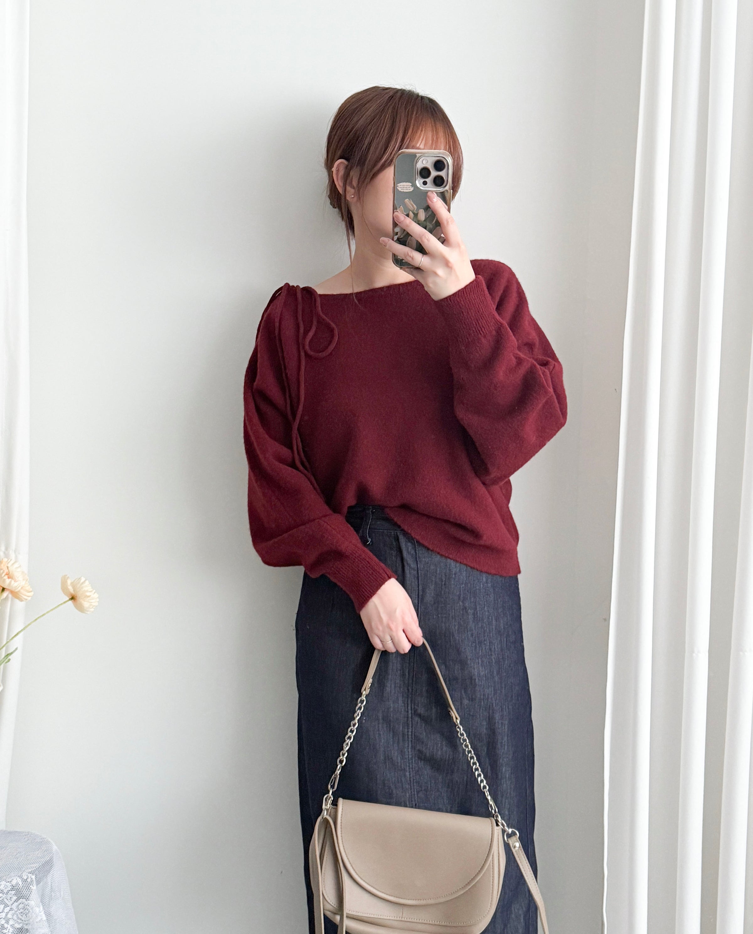 Ribbon Knit 船領幼帶氣質針織 / KT8195 (Pre-order 2月5日截單)