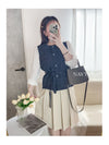 Ribbon Pleated Skirt 長度剛好腰身修身顯瘦百褶裙/ SK8876