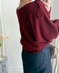 Ribbon Knit 船領幼帶氣質針織 / KT8195 (Pre-order 2月5日截單)