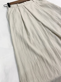 (百搭特別款) Ivory Skirt 簡潔裙形交疊設計口袋半裙/ SK8840