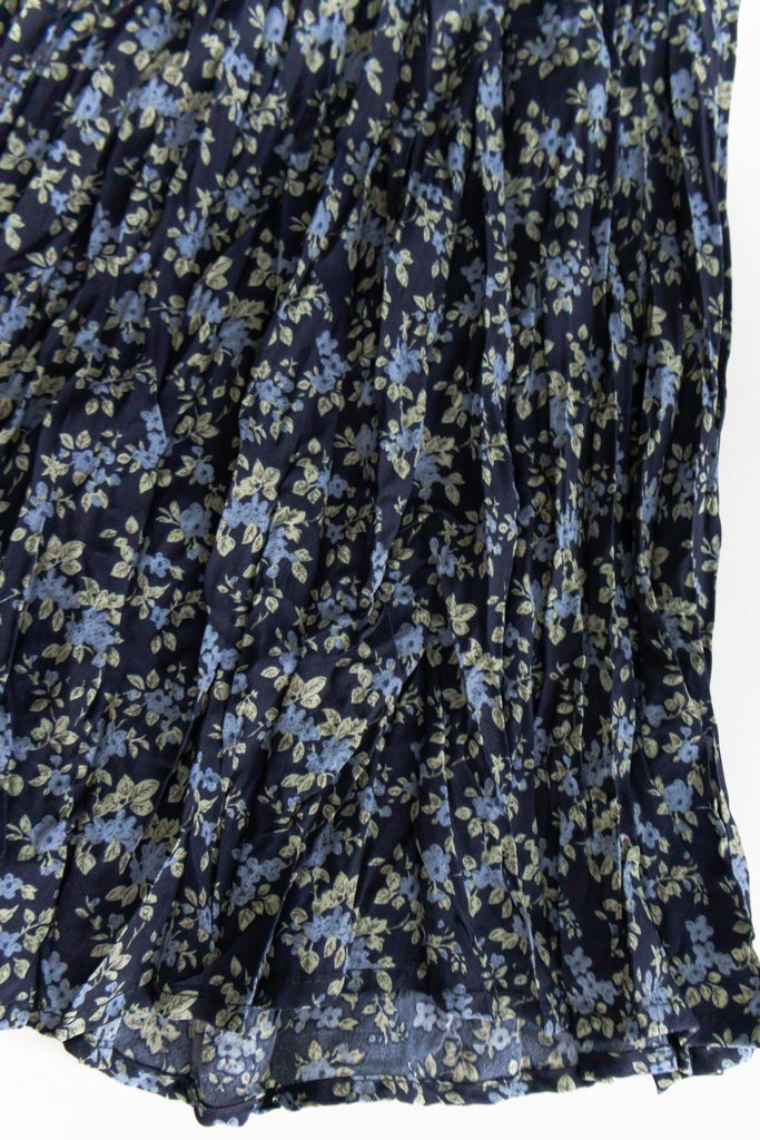 Blue Daisy 小藍花遮肉皺皺寬鬆直身, Skirt / SK8733