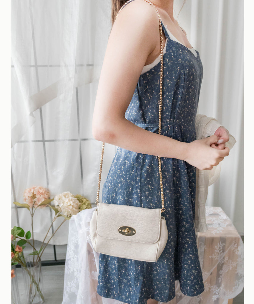 Floral Vest 細帶V領後背橡筋輕優雅吊帶裙, Dress/ DS9329 (Lightsteelblue sold out)