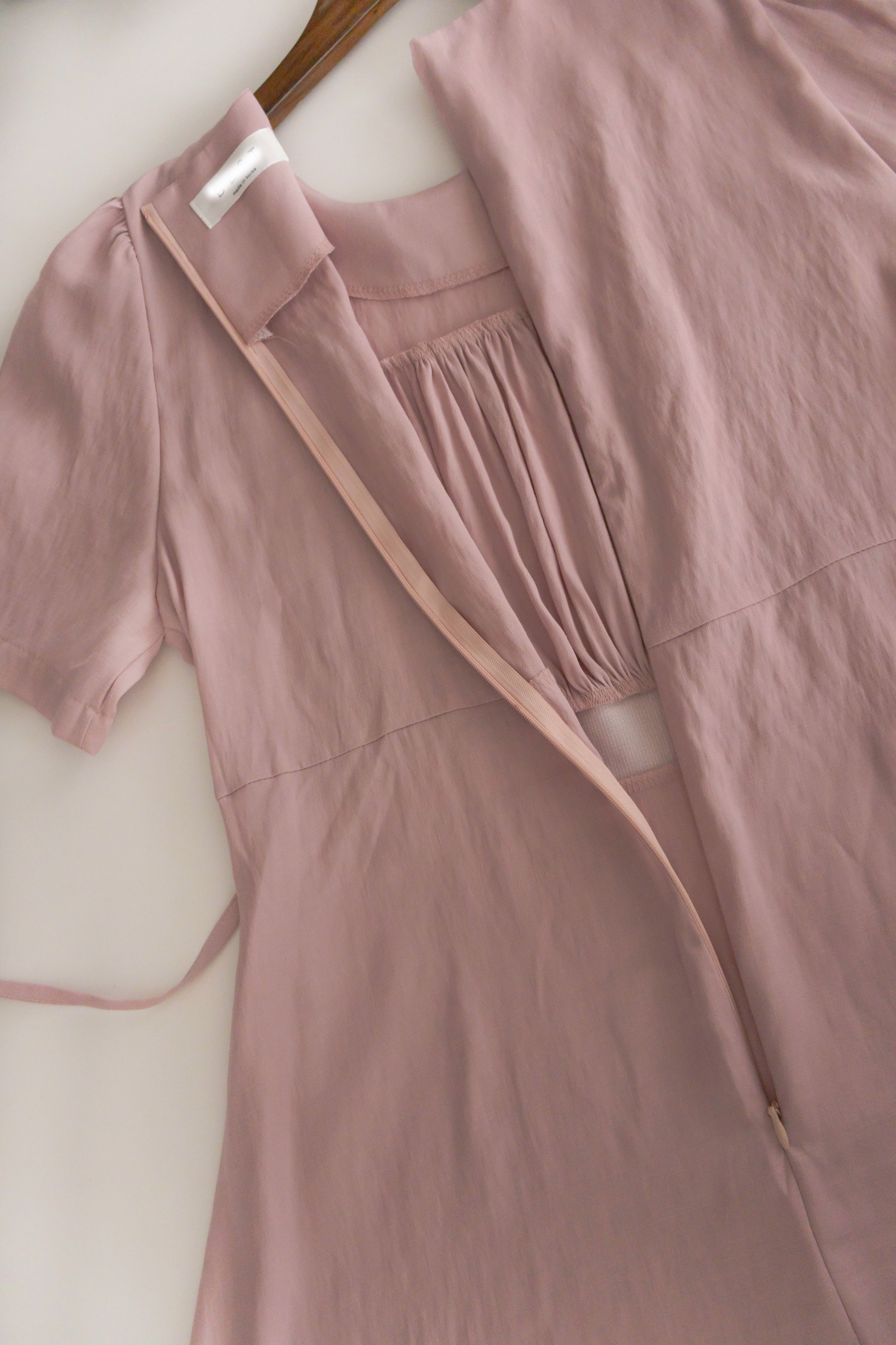 Romantic Elegance 皺褶衣身顯瘦腰封搖曳裙擺連身裙, Dress/ DS9293 (pink sold ould)