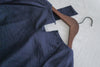 Pleated Tie-waist Top 簡約光澤深藍綁帶上衣/ TP9169
