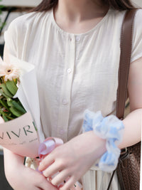 Front Twist Dress 杏色前綁帶簡約連身裙/ DS9972