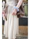 Front Twist Dress 杏色前綁帶簡約連身裙/ DS9972