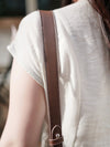 Front Twist Dress 杏色前綁帶簡約連身裙/ DS9972