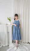 （肩帶可調) Denim 牛仔口袋多層吊帶裙, Dress/ DS9569