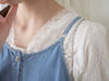（肩帶可調) Denim 牛仔口袋多層吊帶裙, Dress/ DS9569