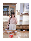 champagne Ribbon Blouse 輕柔質感繫帶紋理上衣/ BU9112