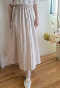(百搭修腰微傘款式)  全橡筋百搭紋理傘形長裙, Skirt/ PT8426 (black sold out)