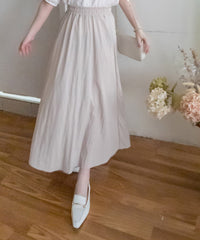 (百搭修腰微傘款式)  全橡筋百搭紋理傘形長裙, Skirt/ PT8426 (black sold out)