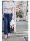 Textured Floral Shirring Top 輕柔印花壓紋荷葉邊上衣/ TP9179