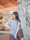 Square Neck Blouse 溫柔方領傘袖上衣/ TP9176