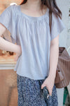 Square Neck Blouse 溫柔方領傘袖上衣/ TP9176