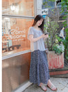 Square Neck Blouse 溫柔方領傘袖上衣/ TP9176